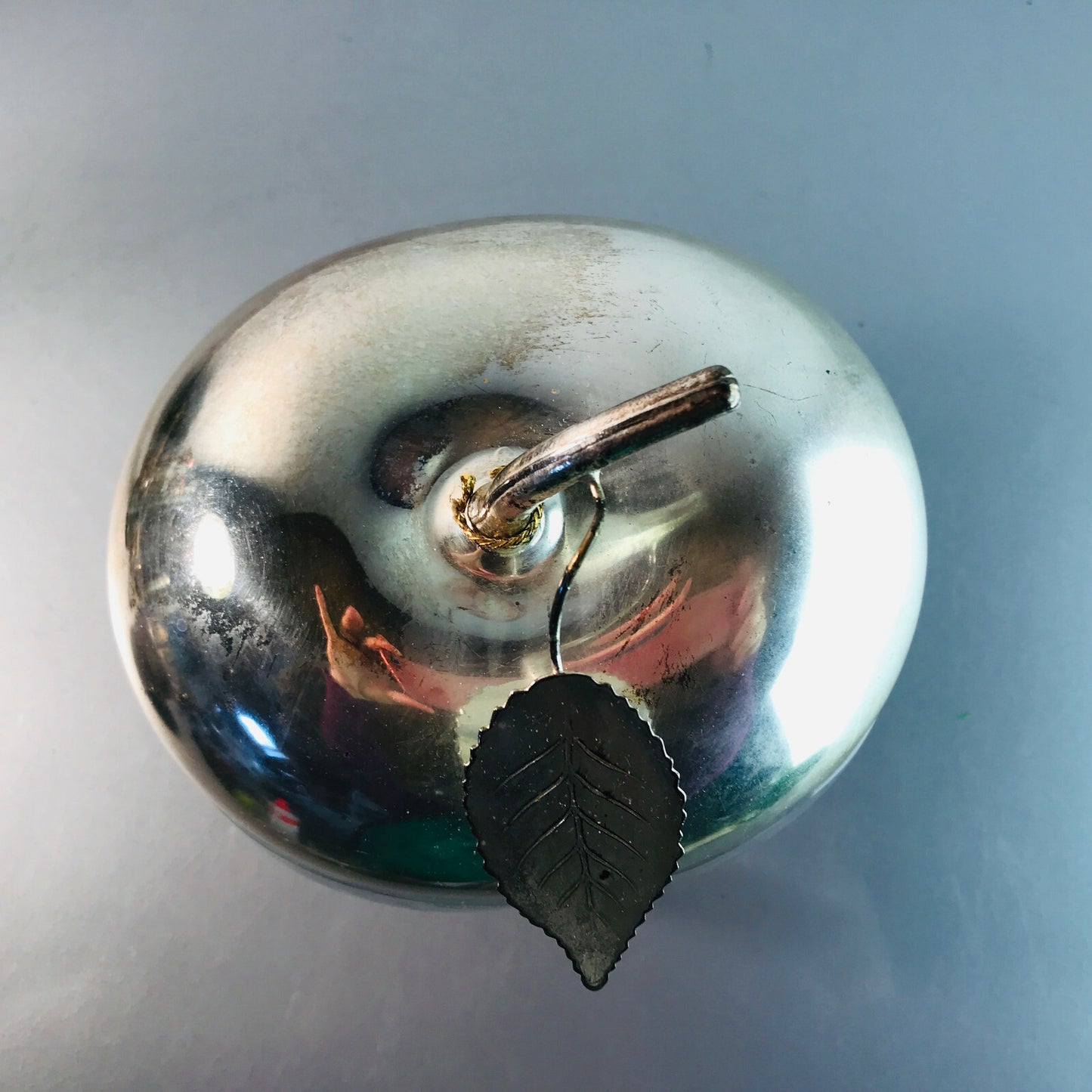 TOSCHI 60er 70er Deckeldose Dose silbern D 14,5 cm oval Glas Deckel