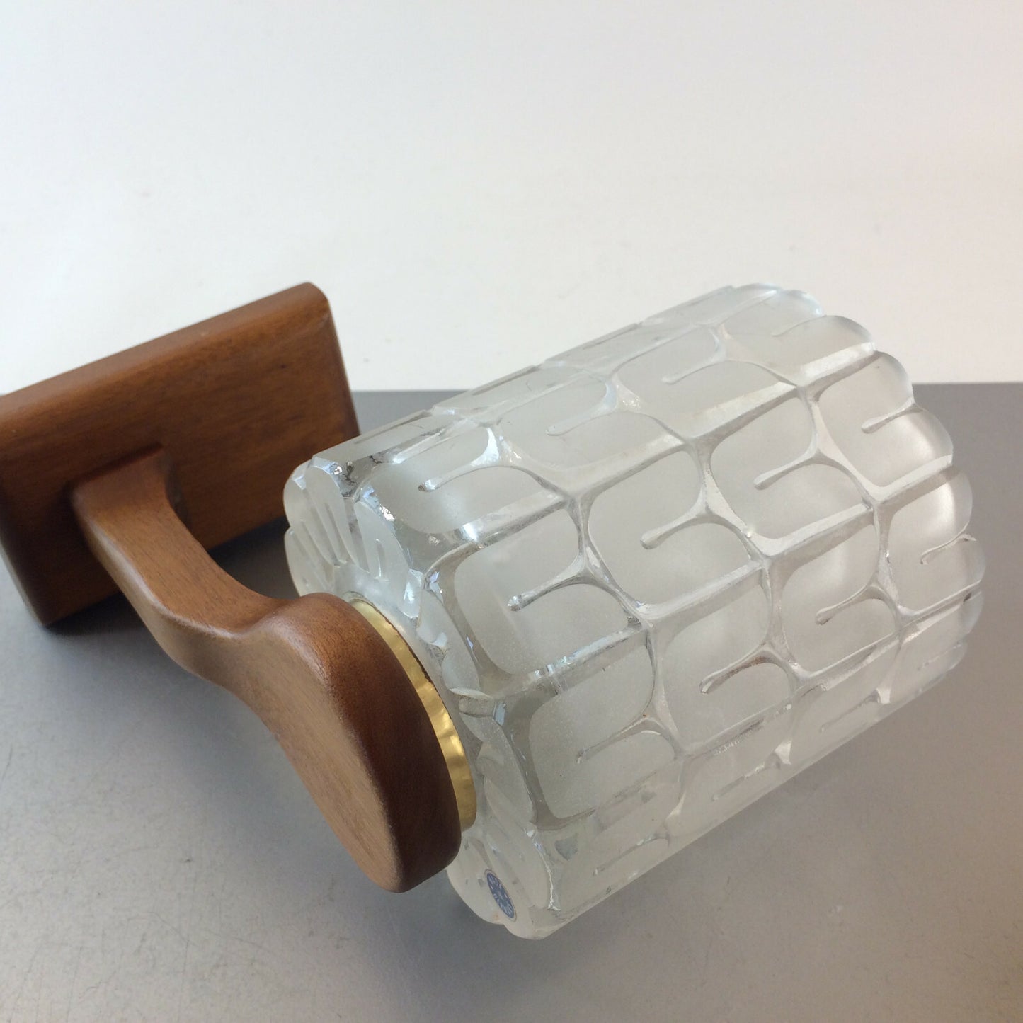 Vintage Wandlampen Leuchten Holz Glaschirm 60er 60er Germany 2er Set