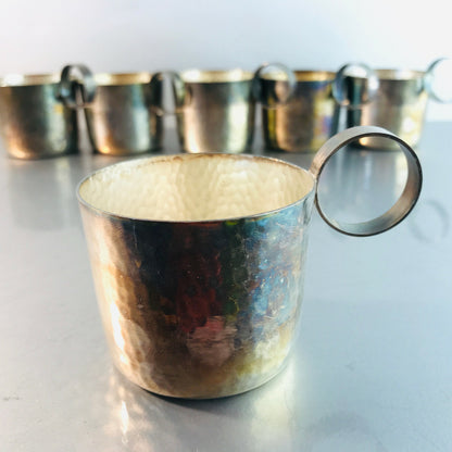 Art Déco Teetassen 30er 40er 50er VINTAGE Tassen Halter versilbert