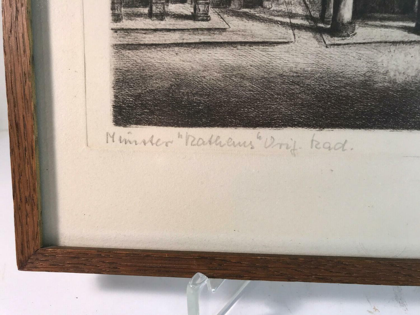 Fritz Hartmann (1878-1961) orginal Radierung gerahmt MÜNSTER Rauthaus 