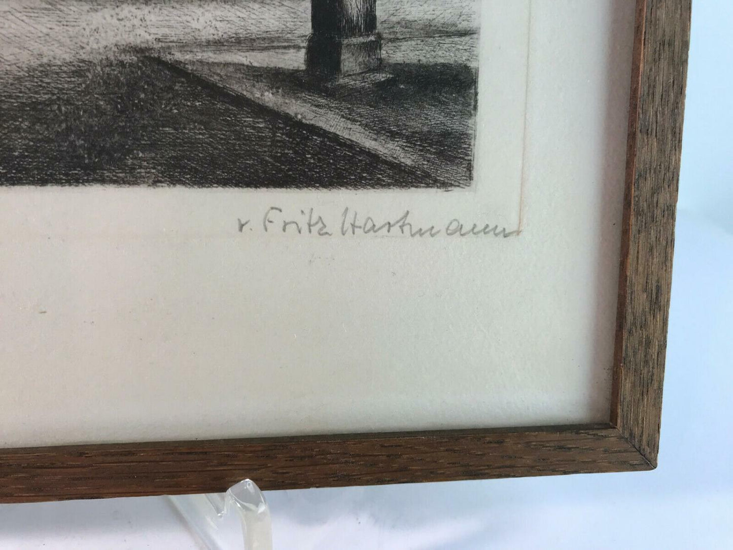 Fritz Hartmann (1878-1961) orginal Radierung gerahmt MÜNSTER Rauthaus 