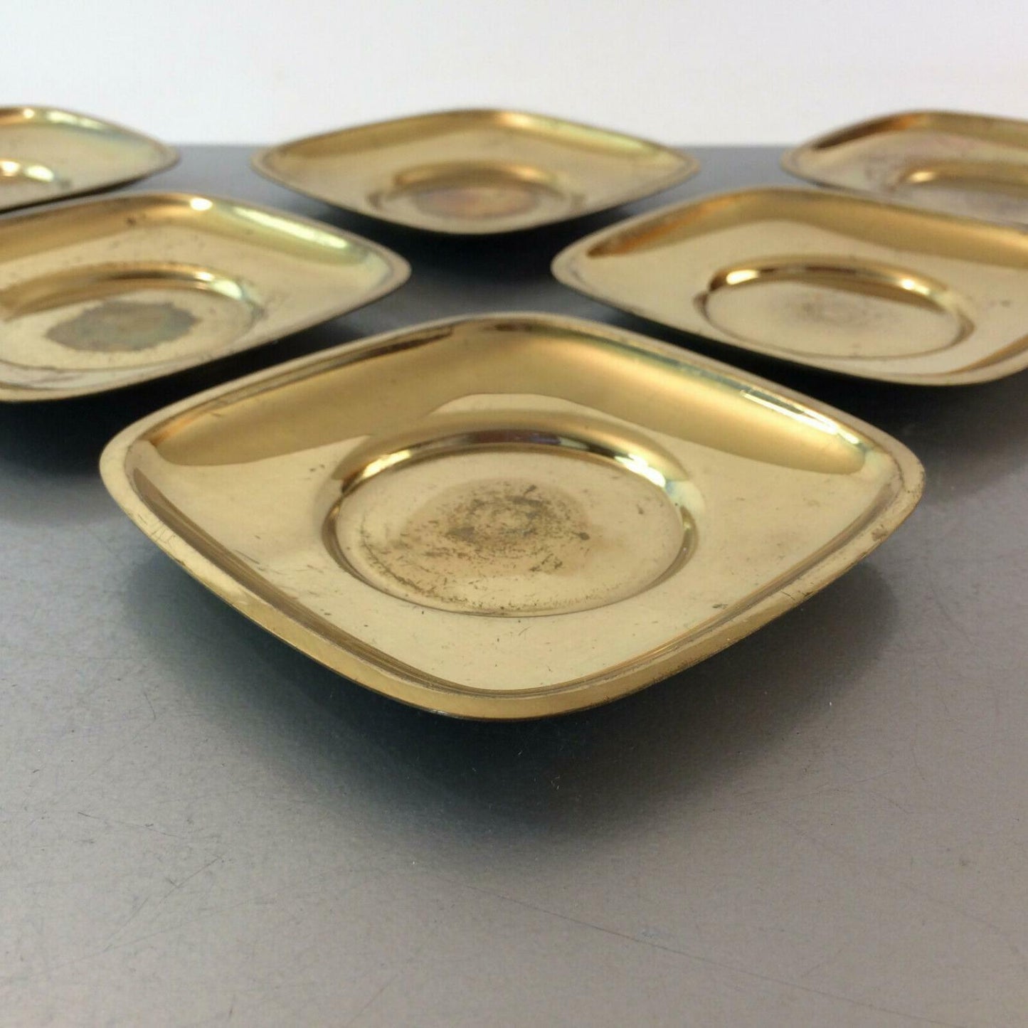 MUSSBACH Untersetzer für Gläser Teeetassen Messing 50er 60er MID CENTURY