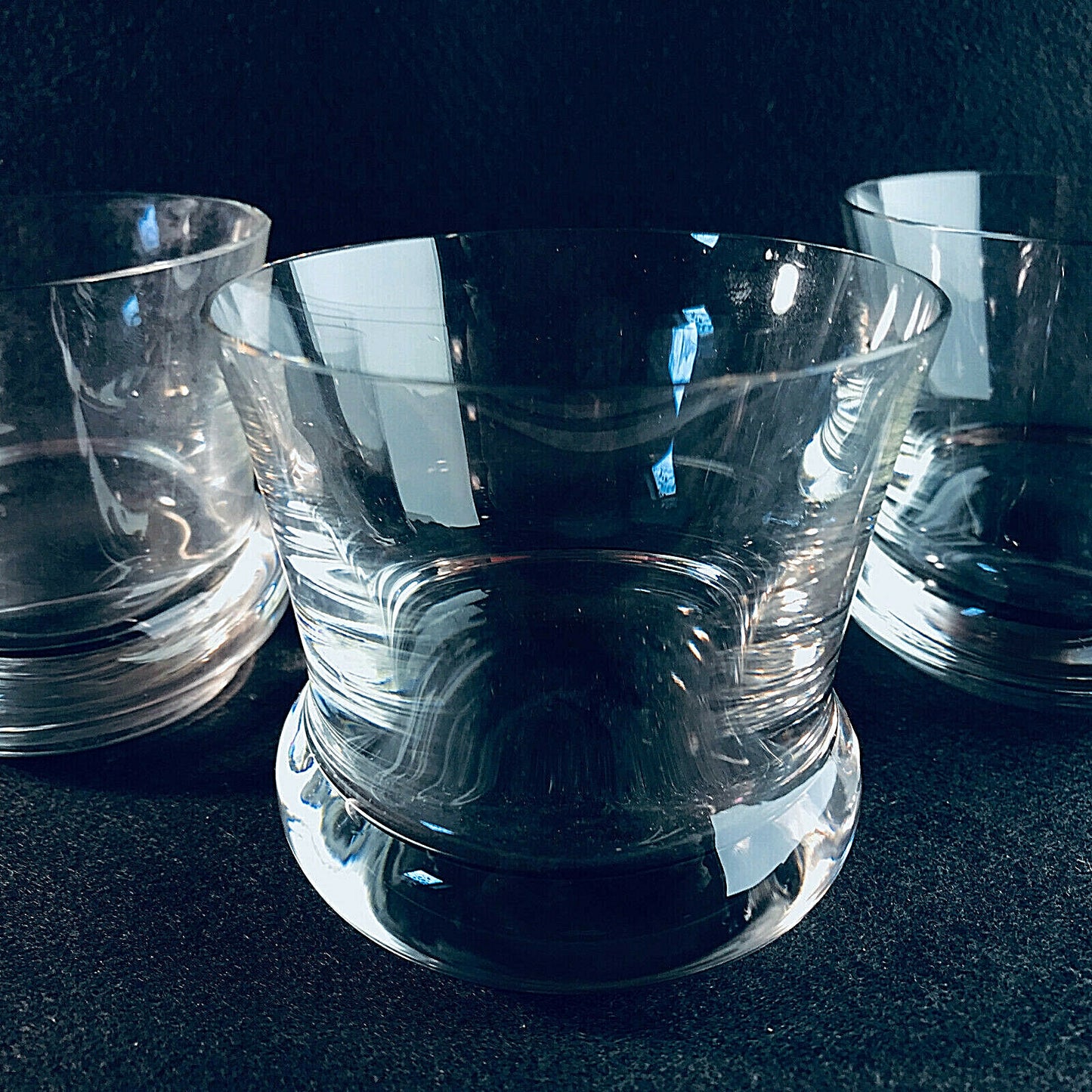 Gläser 2er Set Wassergläser Trinkgläser H 7,8 cm schwerer Fuß