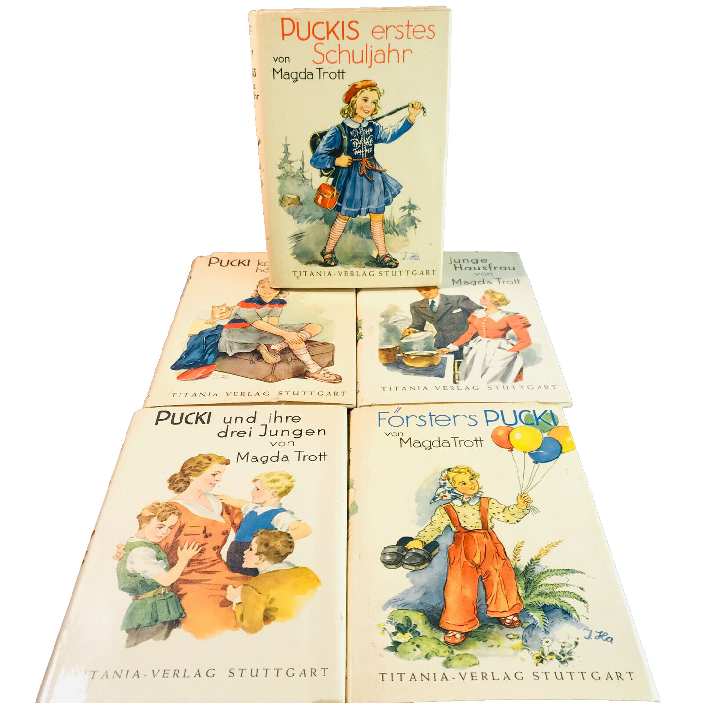 PUCKI von Magda Trott 5 Bände 1 2 4 8 und 10