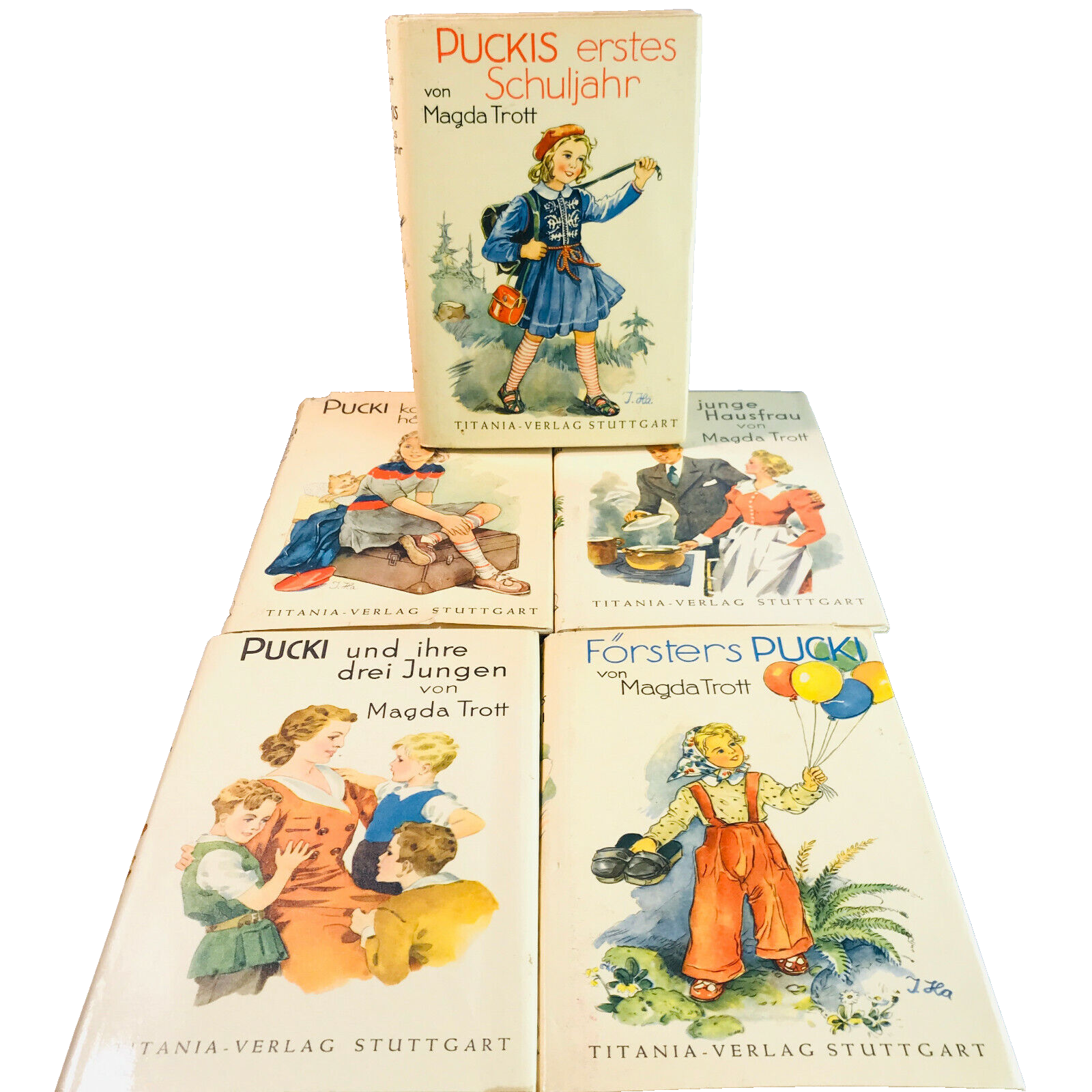 PUCKI von Magda Trott 5 Bände 1 2 4 8 und 10