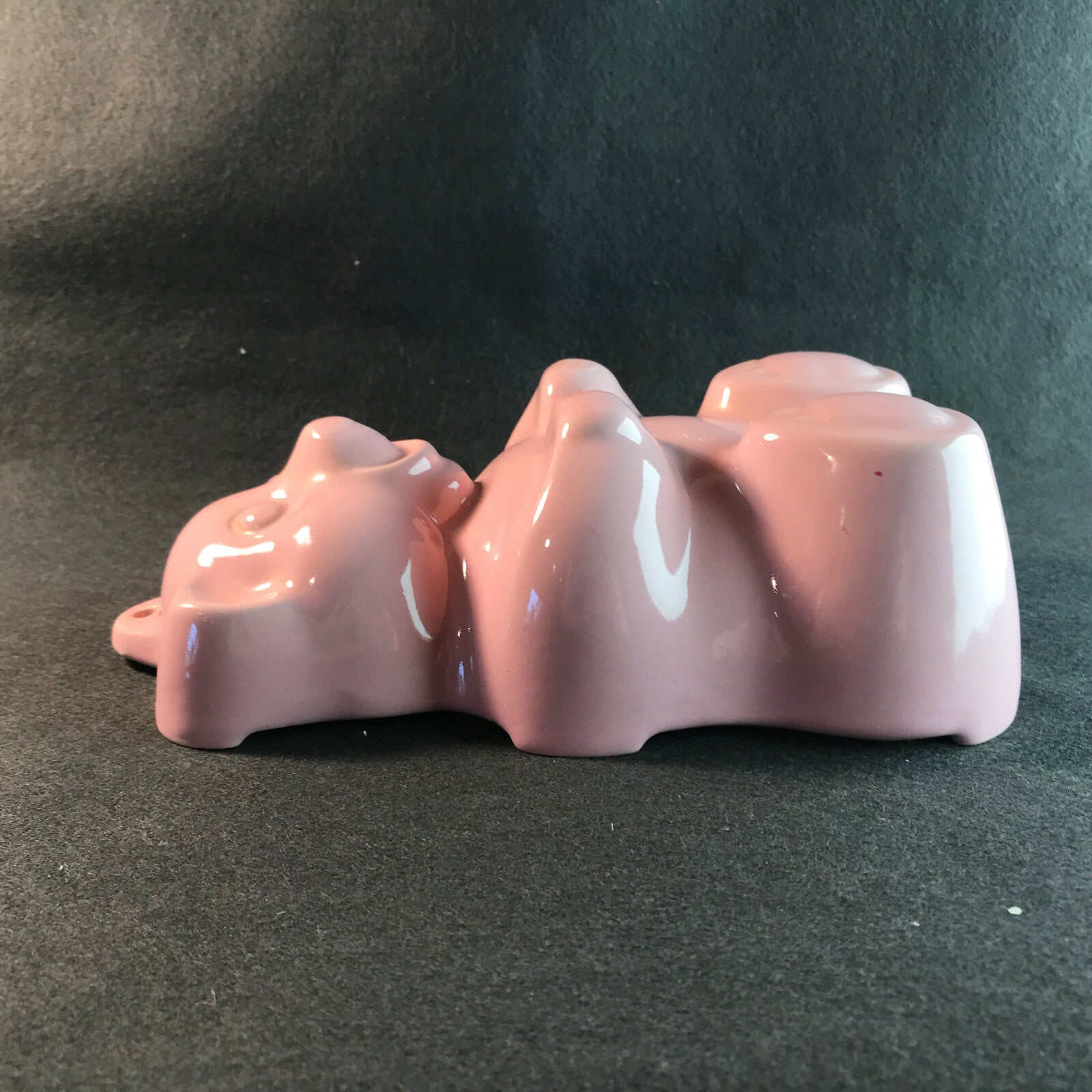 Vintage Keramik Puddingform  BÄR rosa  Backform 50er 60er MID CENTURY