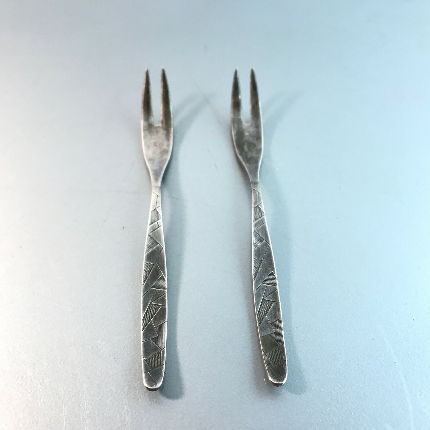 Anton van HOOGEN Gabeln 100er versilbert Vorlegegabel Silberauflage