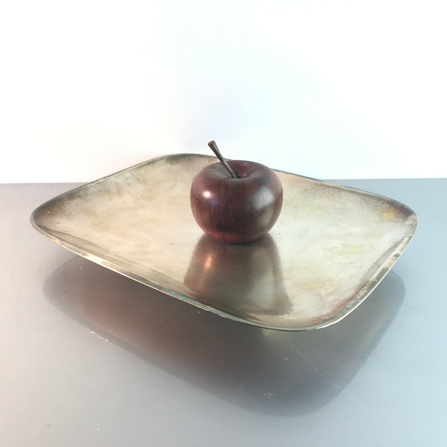 WMF Schale 20er Ablage Platte Hammerschlag D 32,5 cm versilbert Art Déco 
