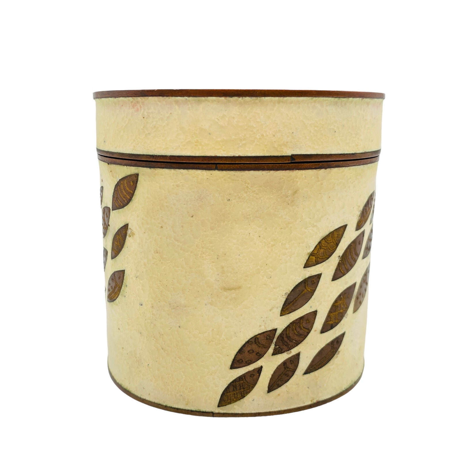 Käthe RUCKENBROD Emaille Deckeldose Dose 50er Stegemaille Cloisonne (sign.)