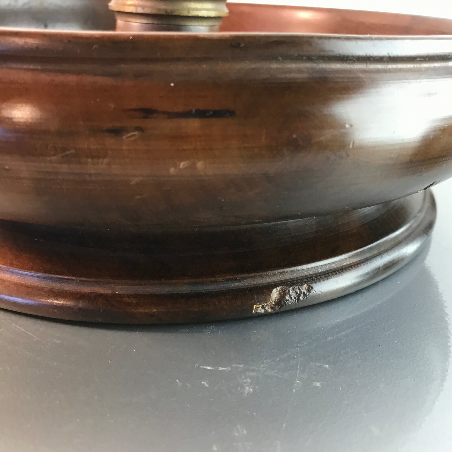 HOLZSCHALE 28 cm Schale Nussschale Vintage 50er 60er MID CENTURY