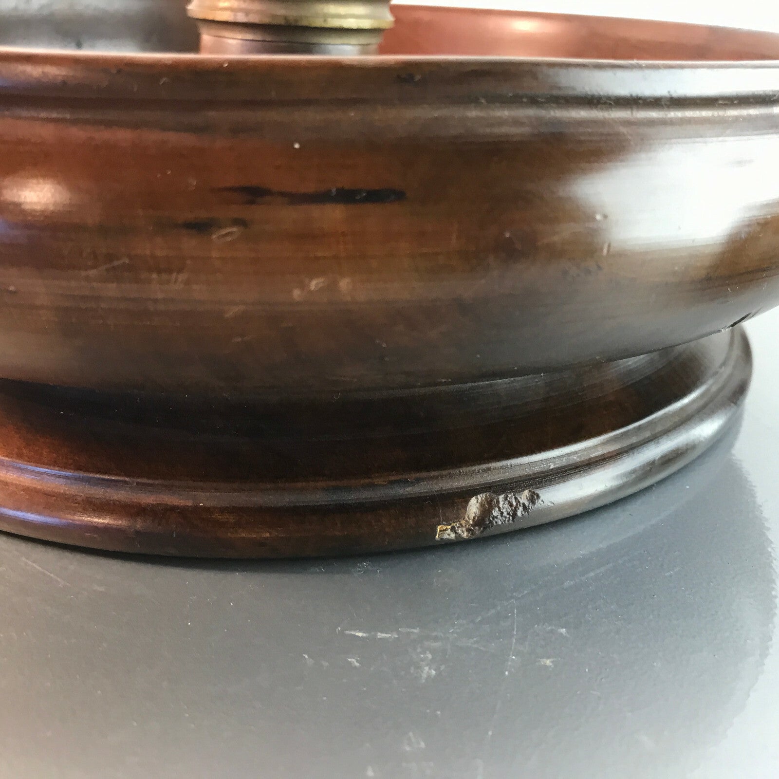 HOLZSCHALE 28 cm Schale Nussschale Vintage 50er 60er MID CENTURY