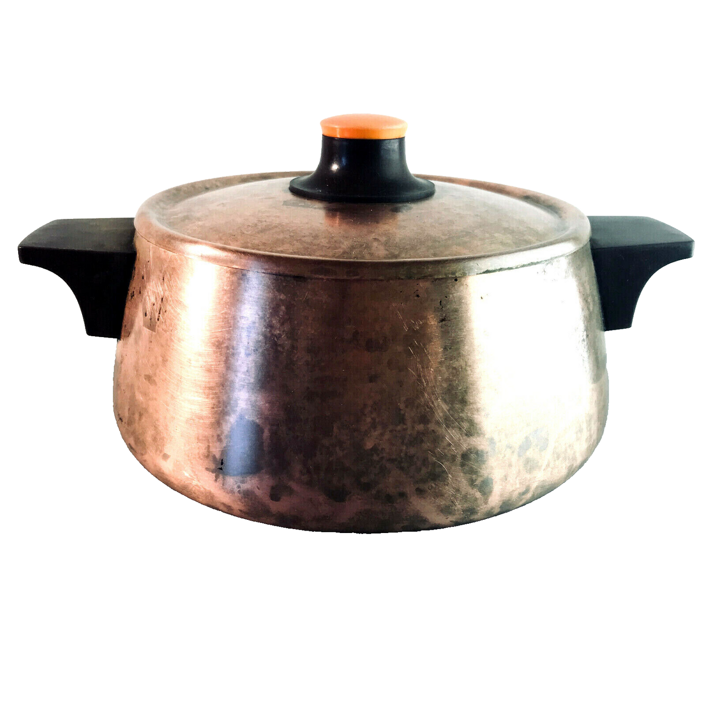 FONDUE Topf Vintage Kupfer 60er Fonduetopf mit Bakelitgriffen