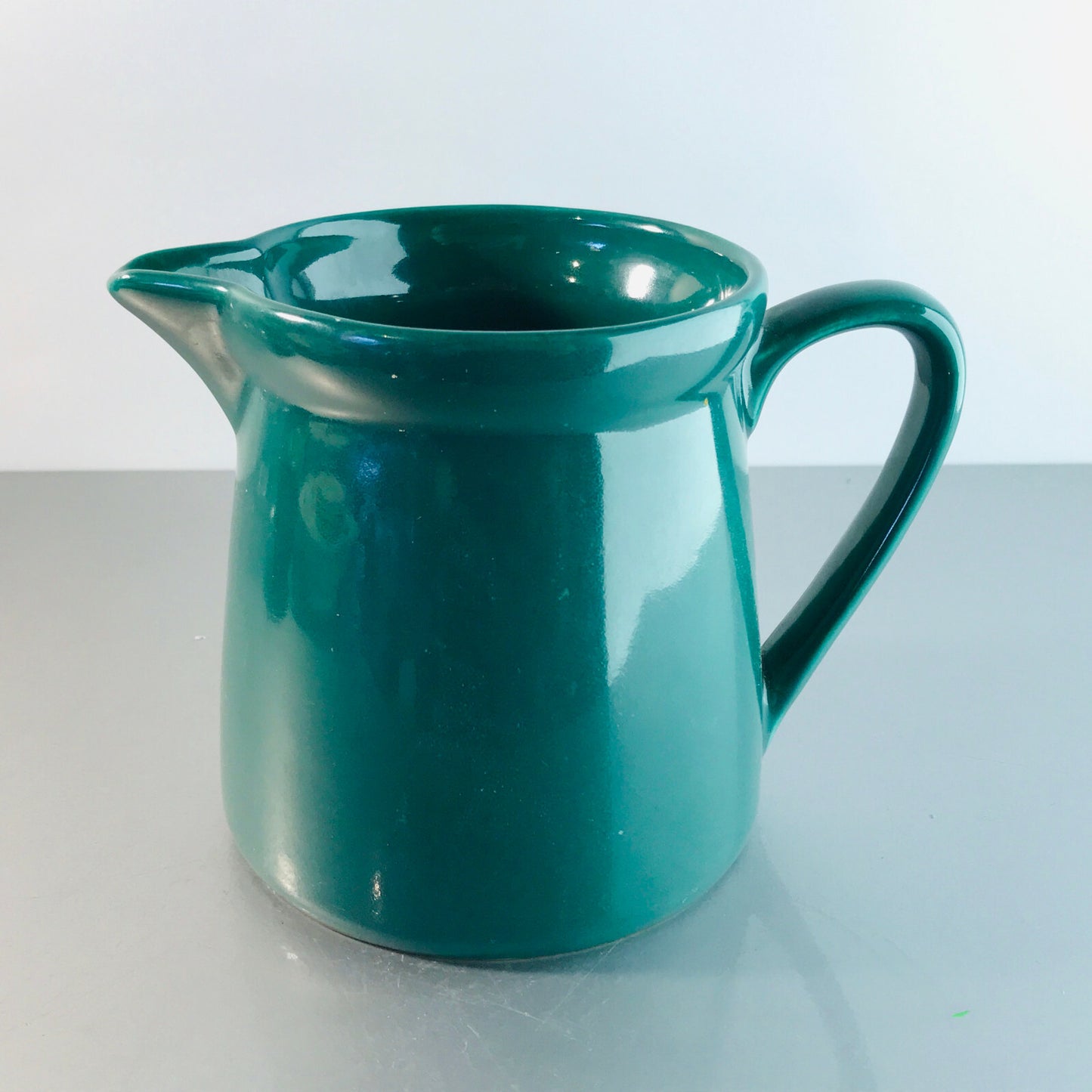Vinatge Keramik grün H 11,8 cm Krug Kanne Kännchen