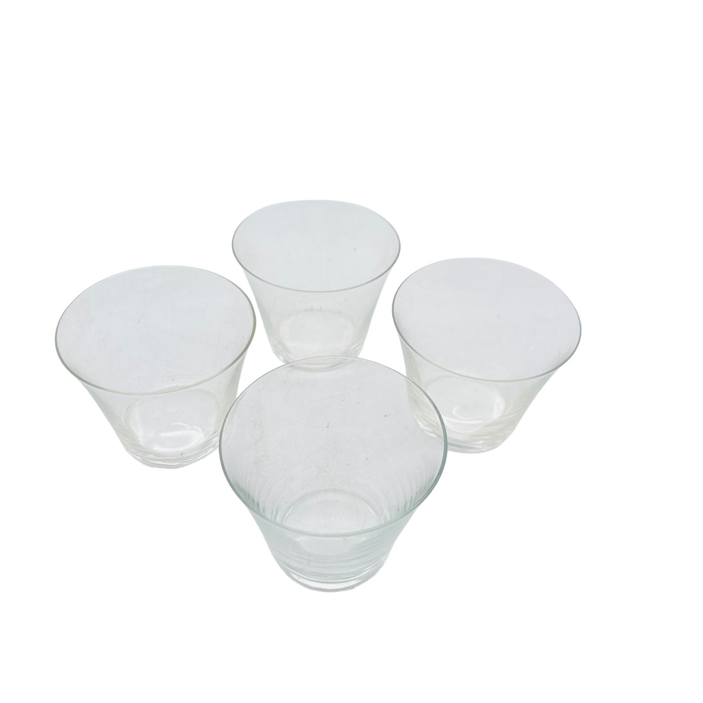 Teegläser für Halter 50er 60er Vintage MID CENTURY Teetassen Glas 4er Set H 6,3