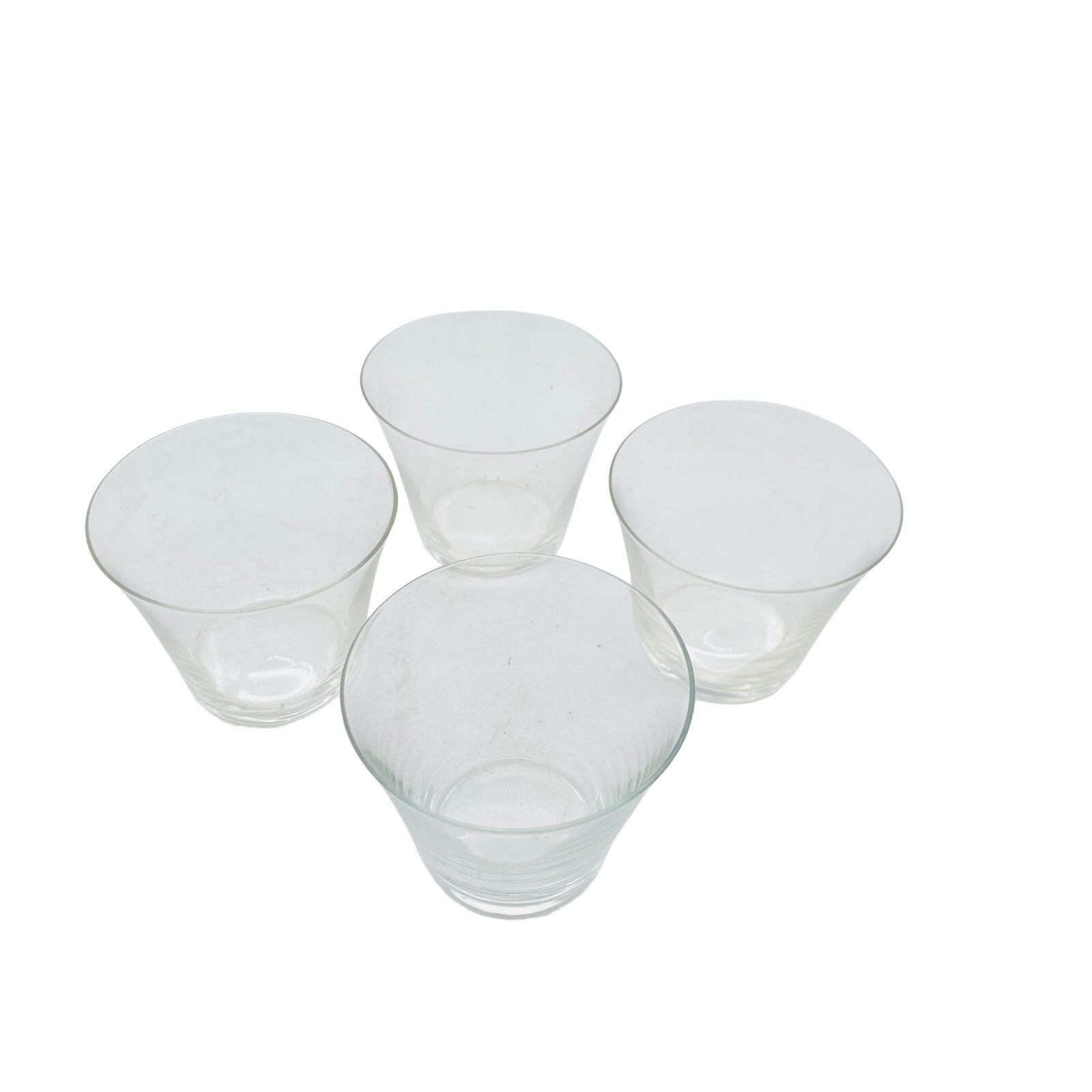 Teegläser für Halter 50er 60er Vintage MID CENTURY Teetassen Glas 4er Set H 6,3
