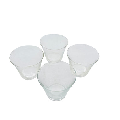 Teegläser für Halter 50er 60er Vintage MID CENTURY Teetassen Glas 4er Set H 6,3