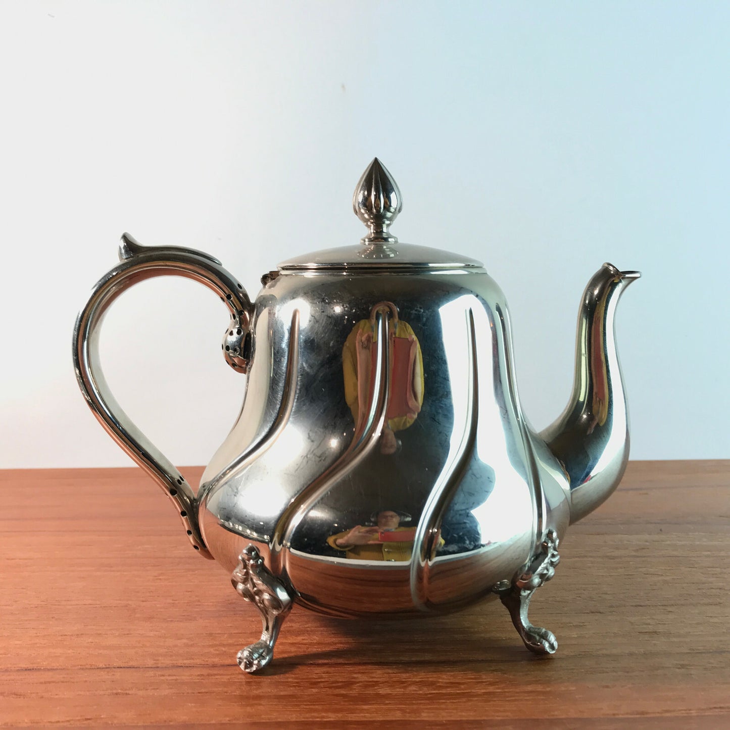 Kanne Milchkännchen Kännchen Silber farben Art Déco 20er 15,5 cm