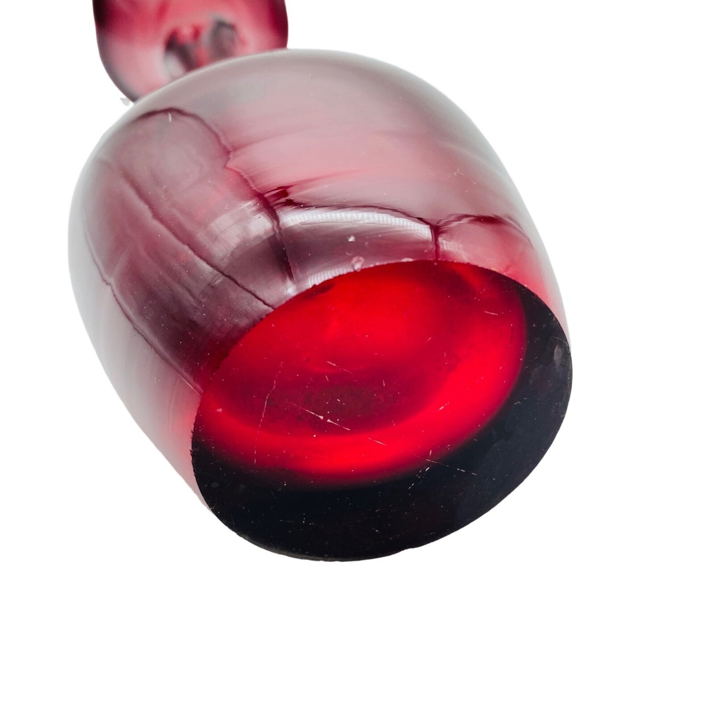 Vase rot 30,5 cm 60er 70er Jahre MID CENTURY Vase Glas Blumenvase Dekoration