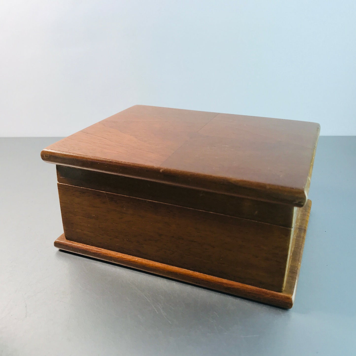 Deckeldose HOLZ Holzdose DOSE eckig Schmuckdose Schatulle Spiegel