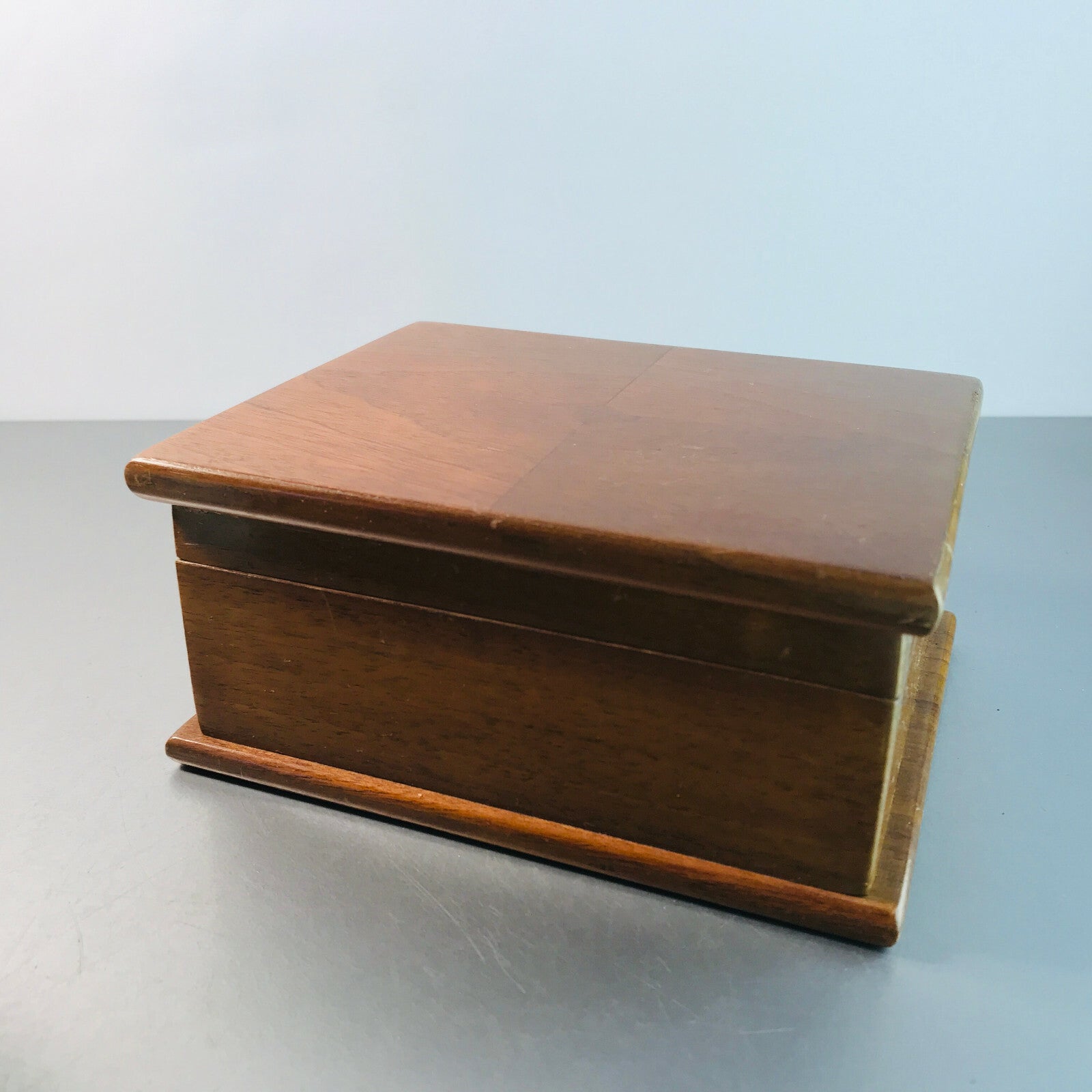 Deckeldose HOLZ Holzdose DOSE eckig Schmuckdose Schatulle Spiegel