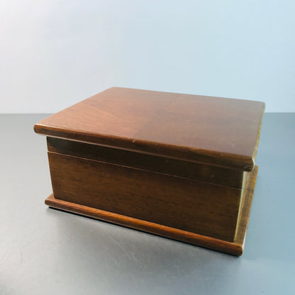 Deckeldose HOLZ Holzdose DOSE eckig Schmuckdose Schatulle Spiegel