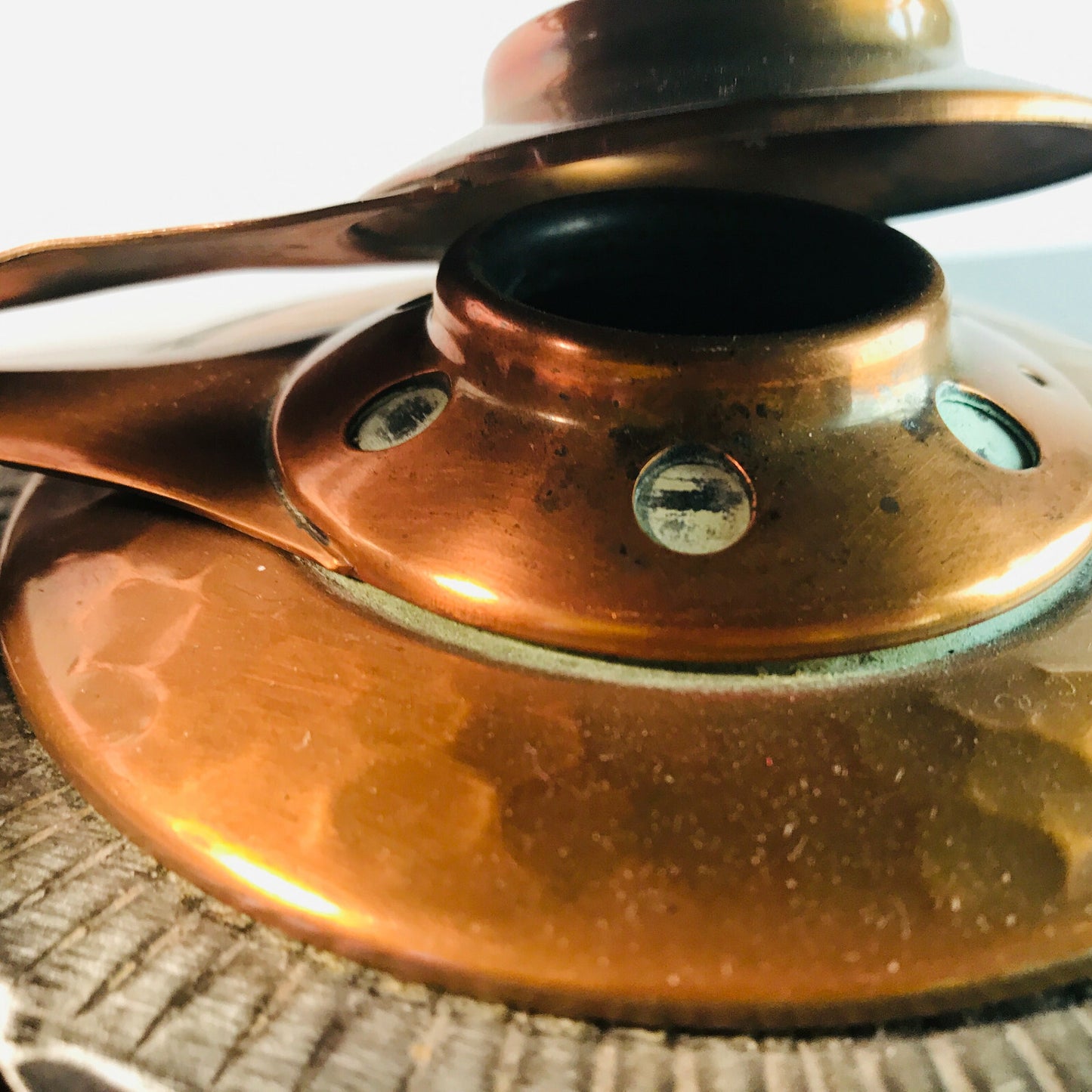 stöckli Swiss FONDUE Topf Vintage Kupfer 60er Fonduetopf Stövchen Brenner