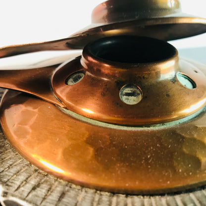 stöckli Swiss FONDUE Topf Vintage Kupfer 60er Fonduetopf Stövchen Brenner