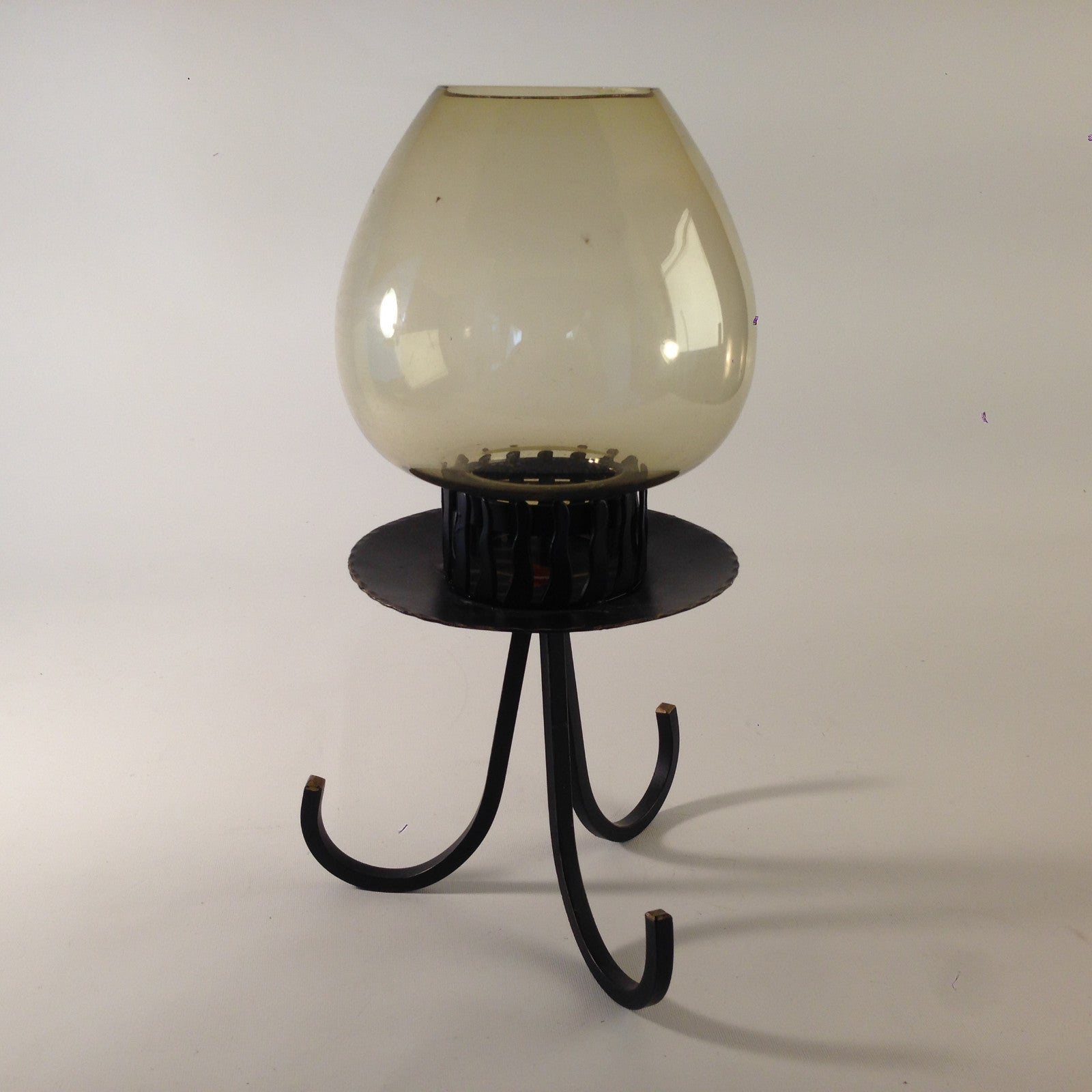 Vintage Windlicht 50er 60er 28 cm MID CENTURY Glas