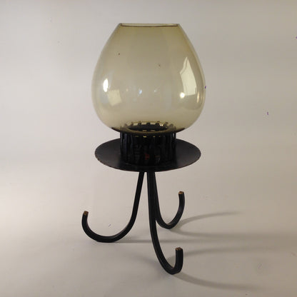Vintage Windlicht 50er 60er 28 cm MID CENTURY Glas