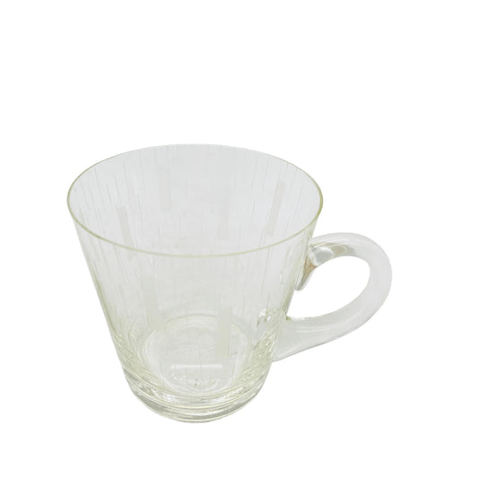 Tasse Teetasse Bowletasse H 7,4 cm 50er 60er Schliff beschliffen  (Einzelglas)