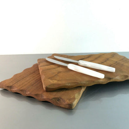 Brettchen Schnittenbrettchen Vesper mit Messer Teak Vintage 50er 60er 