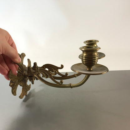 Vintage Kerzenhalter Messing 50er 60er MID CENTURY Wandhalter 