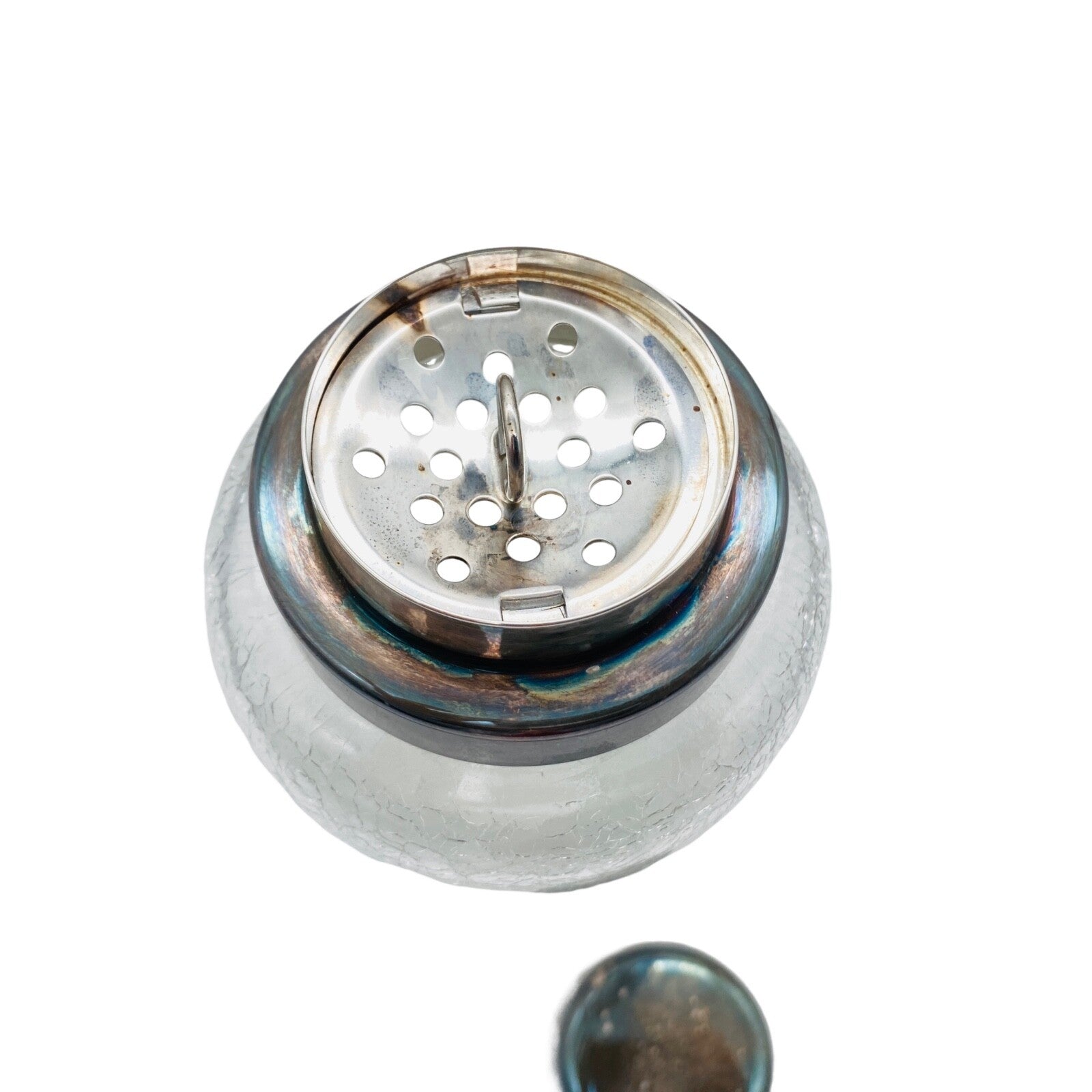 WMF Cocktailshaker Shaker Craquelle Glas 40er 50er Neusilber versilbert Hausbar