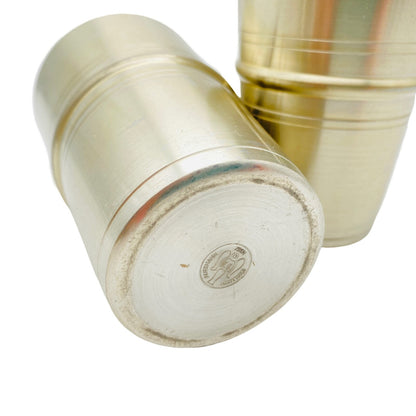Auerhahn Zinn Zinnbecher Zinn Becher H 10,5 cm Trinkbecher 2er Set 70er 60er