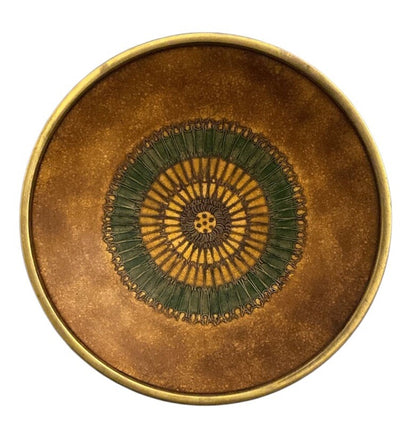 Käthe RUCKENBROD (signiert) Teller Emaille 50er MID CENTURY Mattemaille