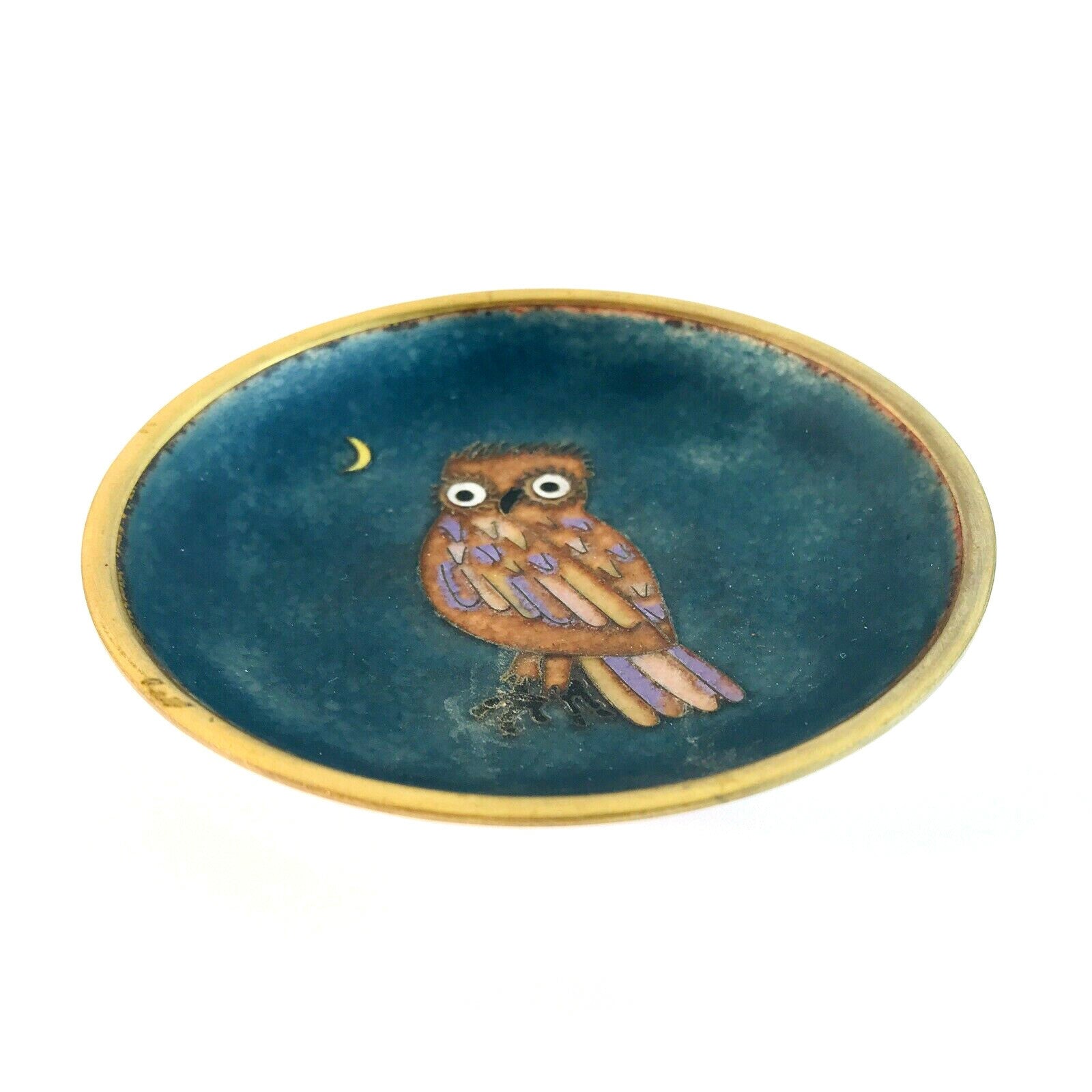 Käthe RUCKENBROD Teller Emaille 50er 60er Stegemaille Cloisonne Email 