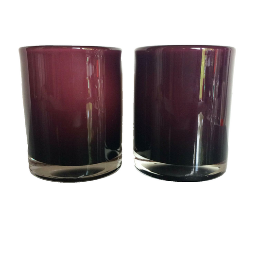 Wassergläser 70er 60er MID CENTURY Gläser H 9,3 cm lila VINTAGE Überfang