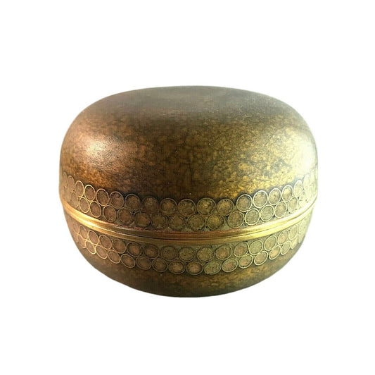 Käthe RUCKENBROD Deckeldose Dose Emaille 50er 60er Stegemaille Email 