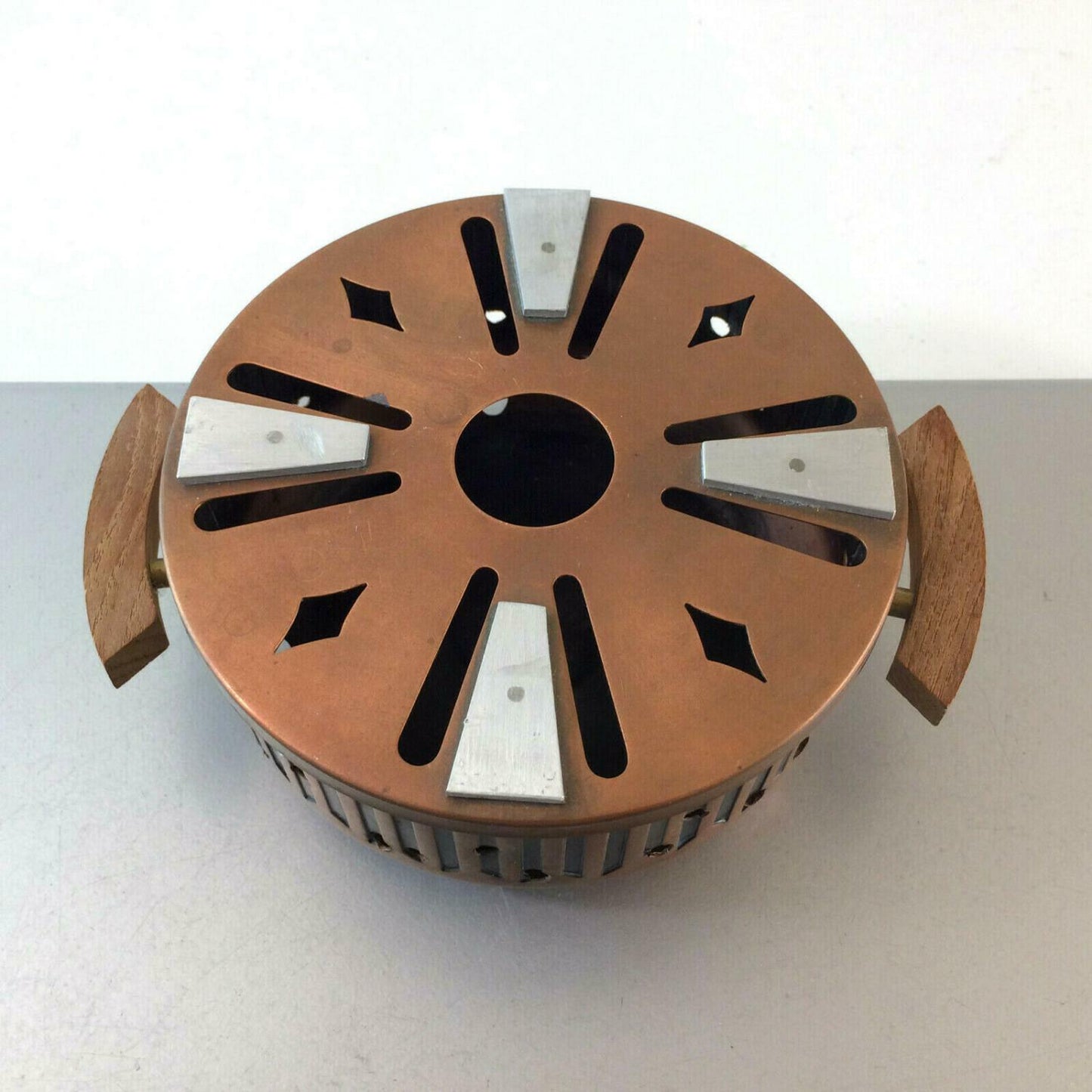 Stövchen Metall 50er 60er MID CENTURY Rechaude Kupfer 13,8 cm