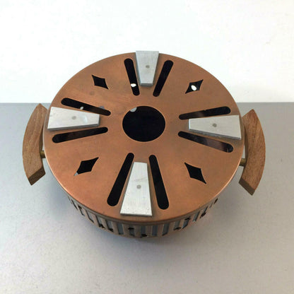 Stövchen Metall 50er 60er MID CENTURY Rechaude Kupfer 13,8 cm