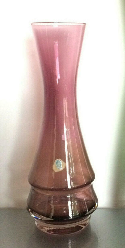 Vase lila Taube GLAS Glasvase 50er 60er Vase