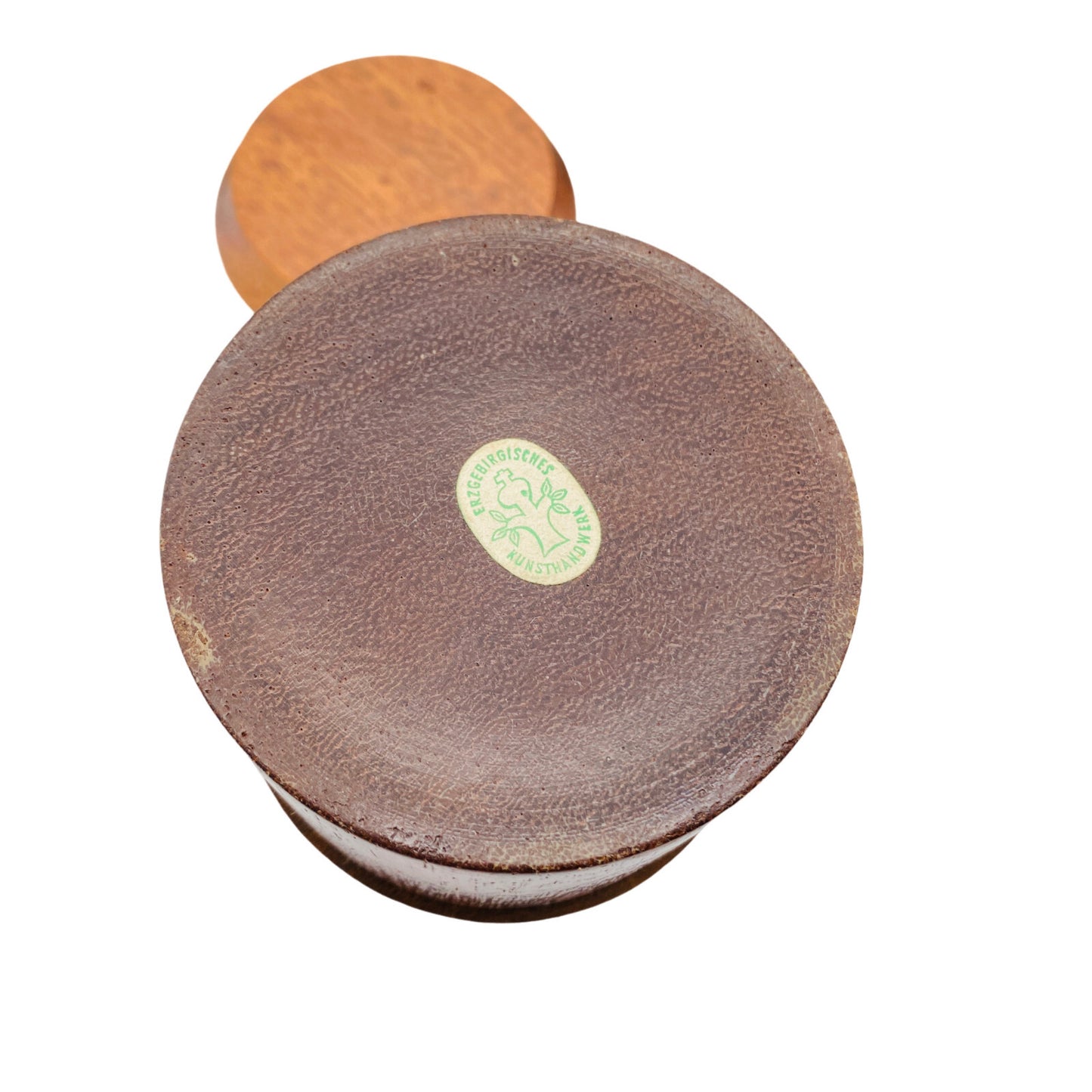 MID CENTURY Holz Dose 50er 60er Deckel Deckeldose mit Untersetzer D 7 cm (6 cm)