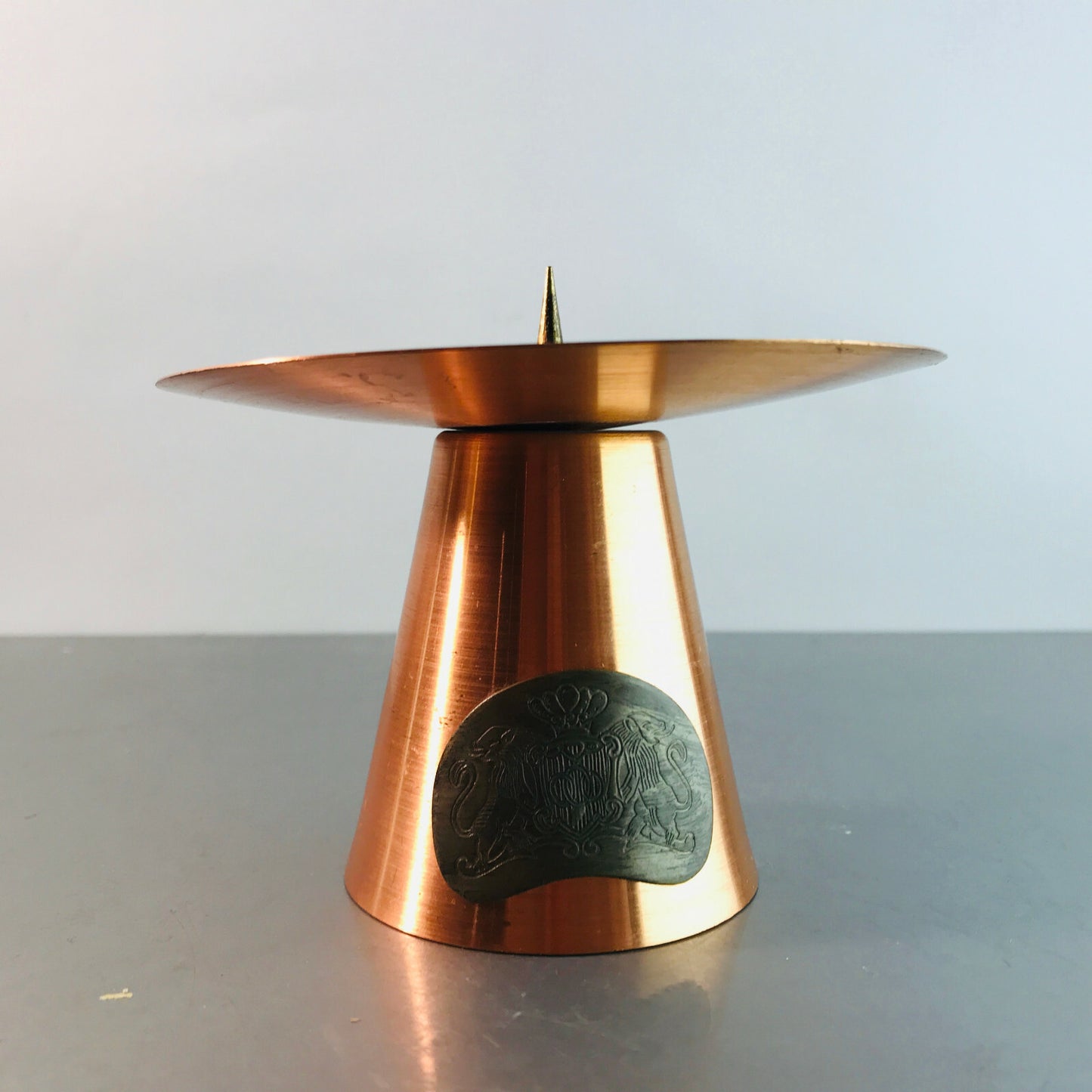 Kerzenständer Kupfer Kerzenhalter Stumpenkerzen 50er 60er  VINTAGE