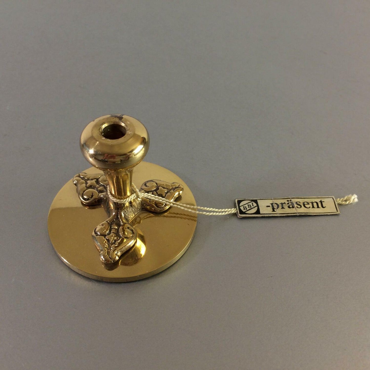 BBI Iserlohn Kerzenhalter MESSING Kerzenständer 60er 50er 4,5 cm