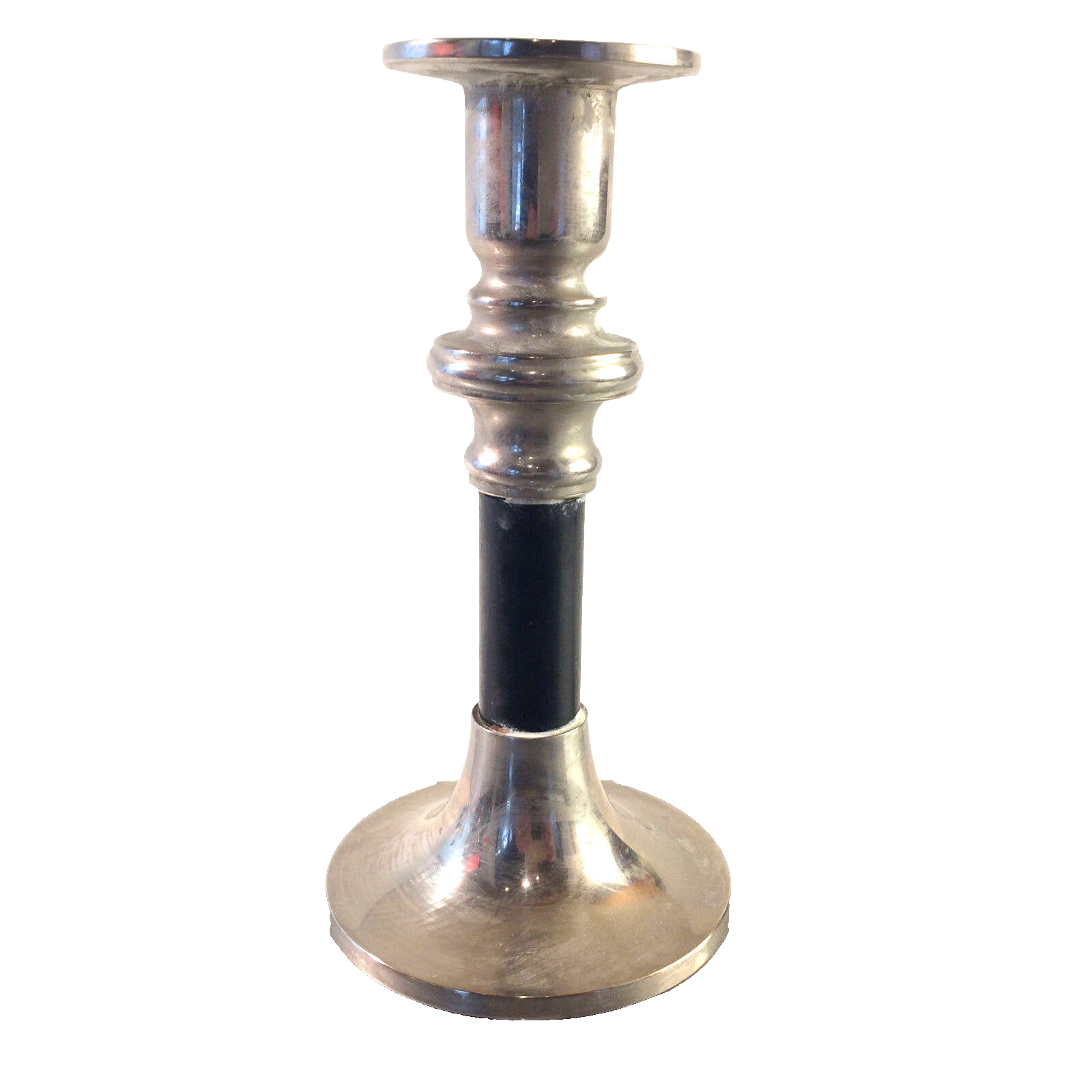 Kerzenhalter 50er 60er Kerzenständer Vintage 15,5 cm silber farben