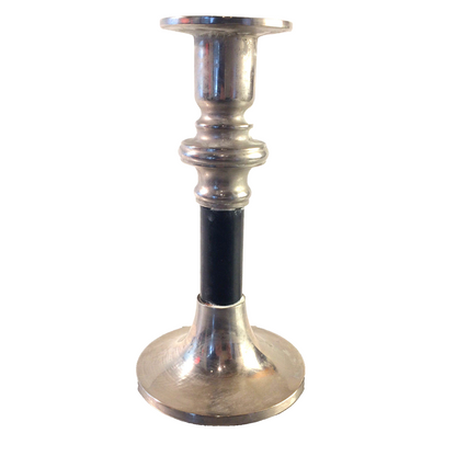 Kerzenhalter 50er 60er Kerzenständer Vintage 15,5 cm silber farben