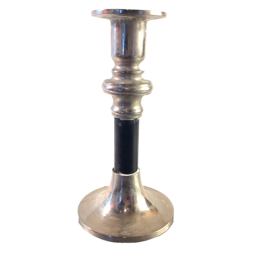Kerzenhalter 50er 60er Kerzenständer Vintage 15,5 cm silber farben