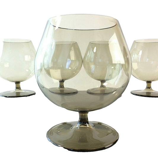 5 x Cognacgläser 50er Brandweingläser Gläser Likörgläser 8,2 cm Rauchglas