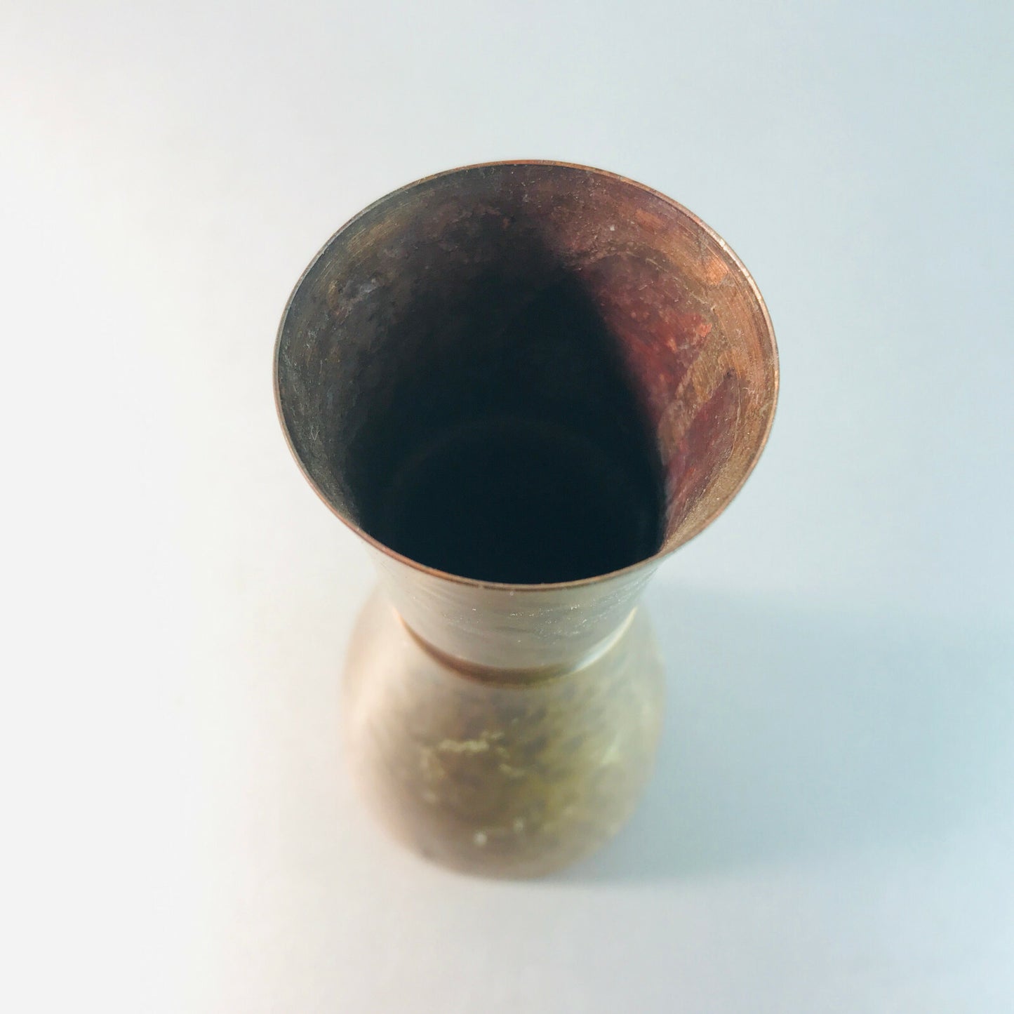 WALL Kupfer Vase 60er Hammerschlag Eisen Kupfervase 10,3 cm
