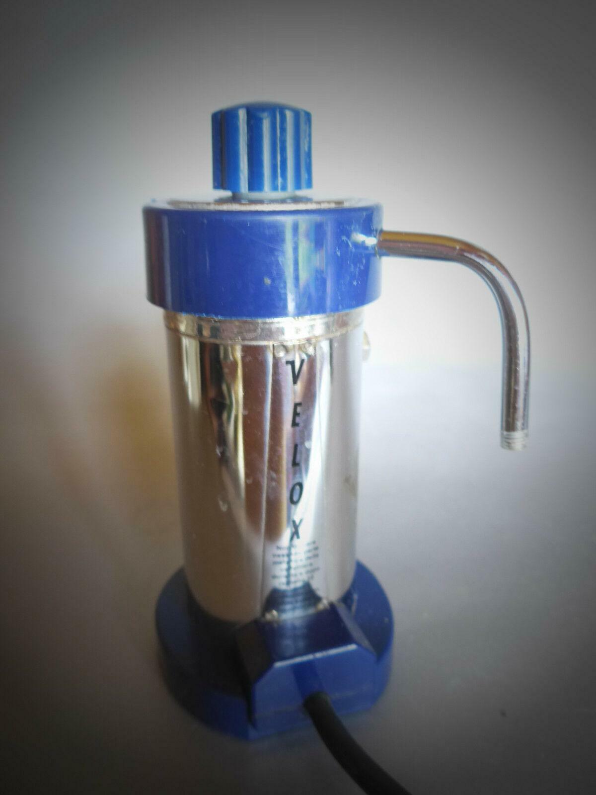 Velox Ferrara PATENT Espressokocher blau elektr. 2 Tassen 70er Italy
